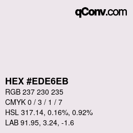 カラーコード: HEX #EDE6EB | qconv.com