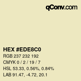 カラーコード: HEX #EDE8C0 | qconv.com