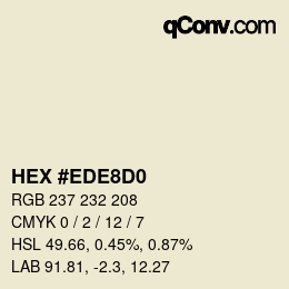 カラーコード: HEX #EDE8D0 | qconv.com