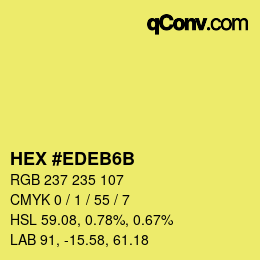Código de color: HEX #EDEB6B | qconv.com