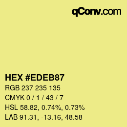 Color code: HEX #EDEB87 | qconv.com