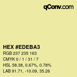 カラーコード: HEX #EDEBA3 | qconv.com