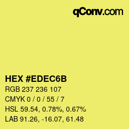 カラーコード: HEX #EDEC6B | qconv.com