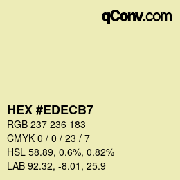 カラーコード: HEX #EDECB7 | qconv.com