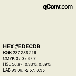 カラーコード: HEX #EDECDB | qconv.com