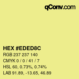 Color code: HEX #EDED8C | qconv.com