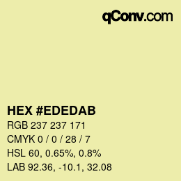 Color code: HEX #EDEDAB | qconv.com