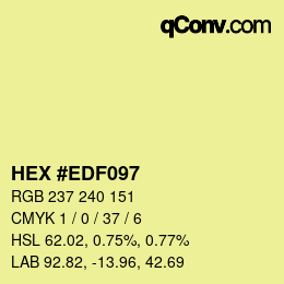 Color code: HEX #EDF097 | qconv.com