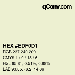 Código de color: HEX #EDF0D1 | qconv.com