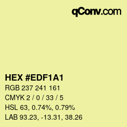 カラーコード: HEX #EDF1A1 | qconv.com