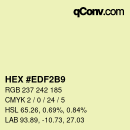 Color code: HEX #EDF2B9 | qconv.com