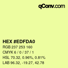 カラーコード: HEX #EDFDA0 | qconv.com