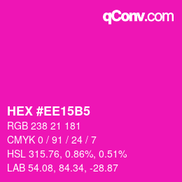 Color code: HEX #EE15B5 | qconv.com