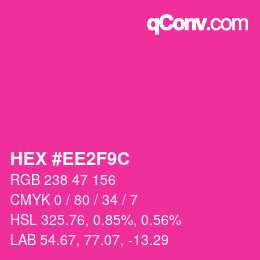 Color code: HEX #EE2F9C | qconv.com