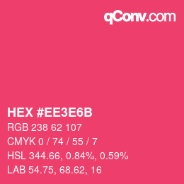 Farbcode: HEX #EE3E6B | qconv.com