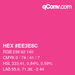 Color code: HEX #EE3E8C | qconv.com