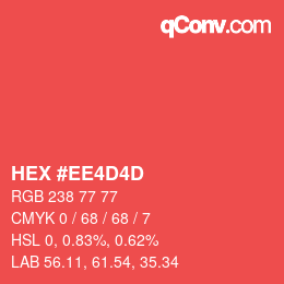 Color code: HEX #EE4D4D | qconv.com