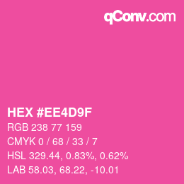 カラーコード: HEX #EE4D9F | qconv.com