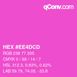 Color code: HEX #EE4DCD | qconv.com
