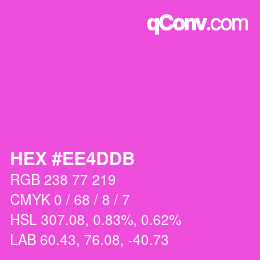 カラーコード: HEX #EE4DDB | qconv.com