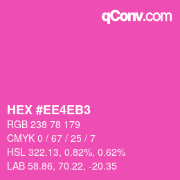 Color code: HEX #EE4EB3 | qconv.com
