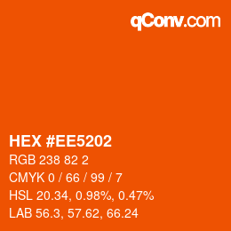 Color code: HEX #EE5202 | qconv.com