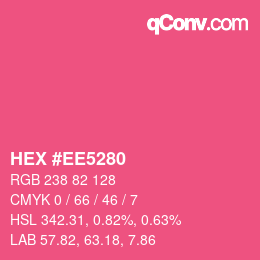 Color code: HEX #EE5280 | qconv.com