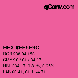 Color code: HEX #EE5E9C | qconv.com