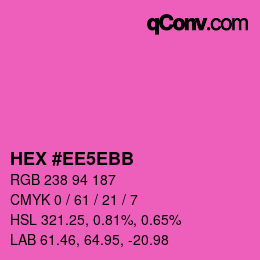 Color code: HEX #EE5EBB | qconv.com