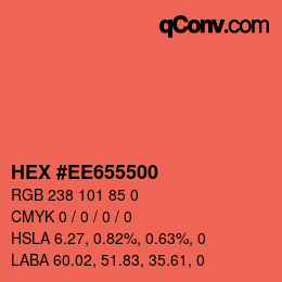 Color code: HEX #EE655500 | qconv.com