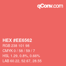 Color code: HEX #EE6562 | qconv.com