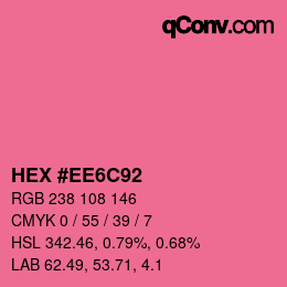 Color code: HEX #EE6C92 | qconv.com