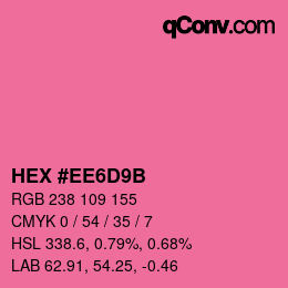 Color code: HEX #EE6D9B | qconv.com