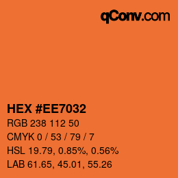 Color code: HEX #EE7032 | qconv.com