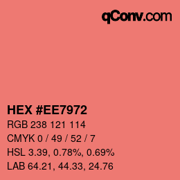 Color code: HEX #EE7972 | qconv.com