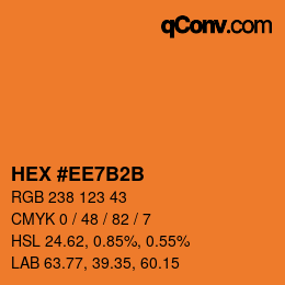 カラーコード: HEX #EE7B2B | qconv.com