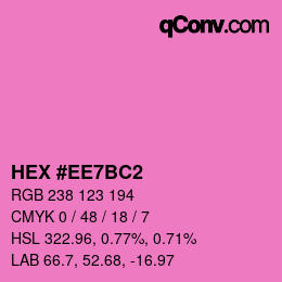 Color code: HEX #EE7BC2 | qconv.com