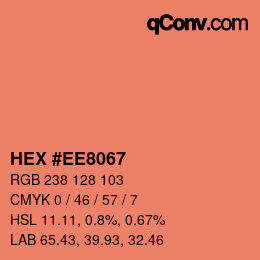 Color code: HEX #EE8067 | qconv.com