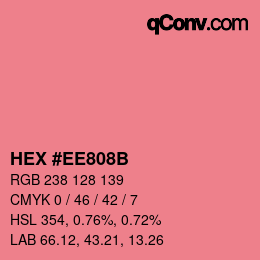 Color code: HEX #EE808B | qconv.com