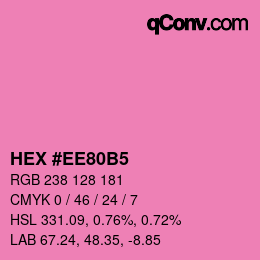 カラーコード: HEX #EE80B5 | qconv.com