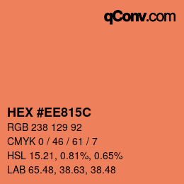 カラーコード: HEX #EE815C | qconv.com