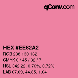 Color code: HEX #EE82A2 | qconv.com