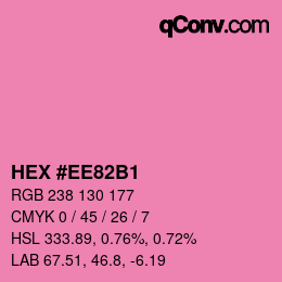 カラーコード: HEX #EE82B1 | qconv.com