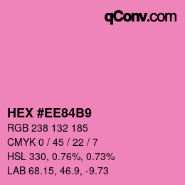 Color code: HEX #EE84B9 | qconv.com