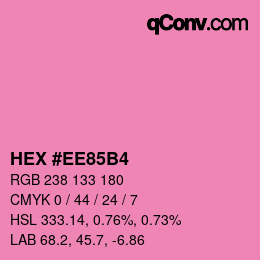 カラーコード: HEX #EE85B4 | qconv.com