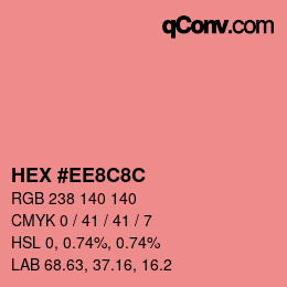 Color code: HEX #EE8C8C | qconv.com