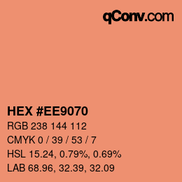 カラーコード: HEX #EE9070 | qconv.com