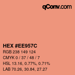 カラーコード: HEX #EE957C | qconv.com