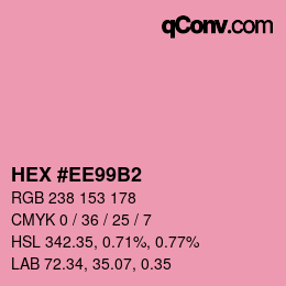 Color code: HEX #EE99B2 | qconv.com