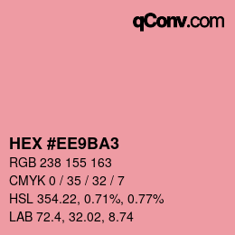 颜色代码: HEX #EE9BA3 | qconv.com